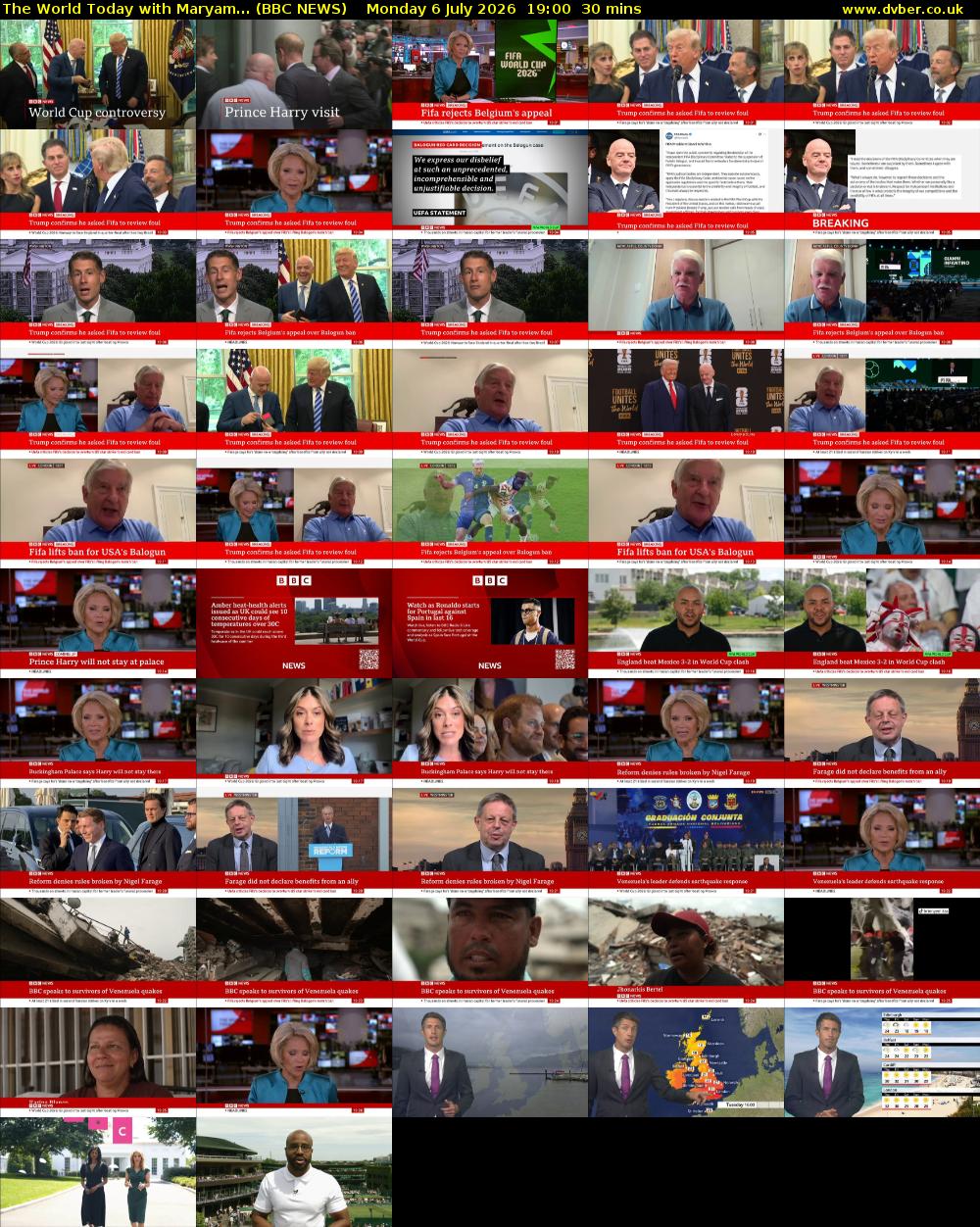 The World Today with Maryam... (BBC NEWS) Monday 6 July 2026 19:00 - 19:30