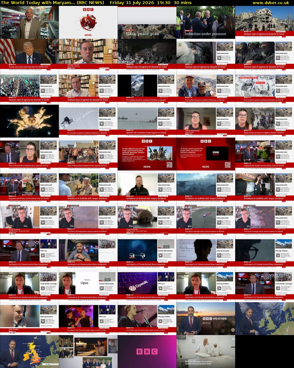The World Today with Maryam... (BBC NEWS) Friday 31 July 2026 19:30 - 20:00