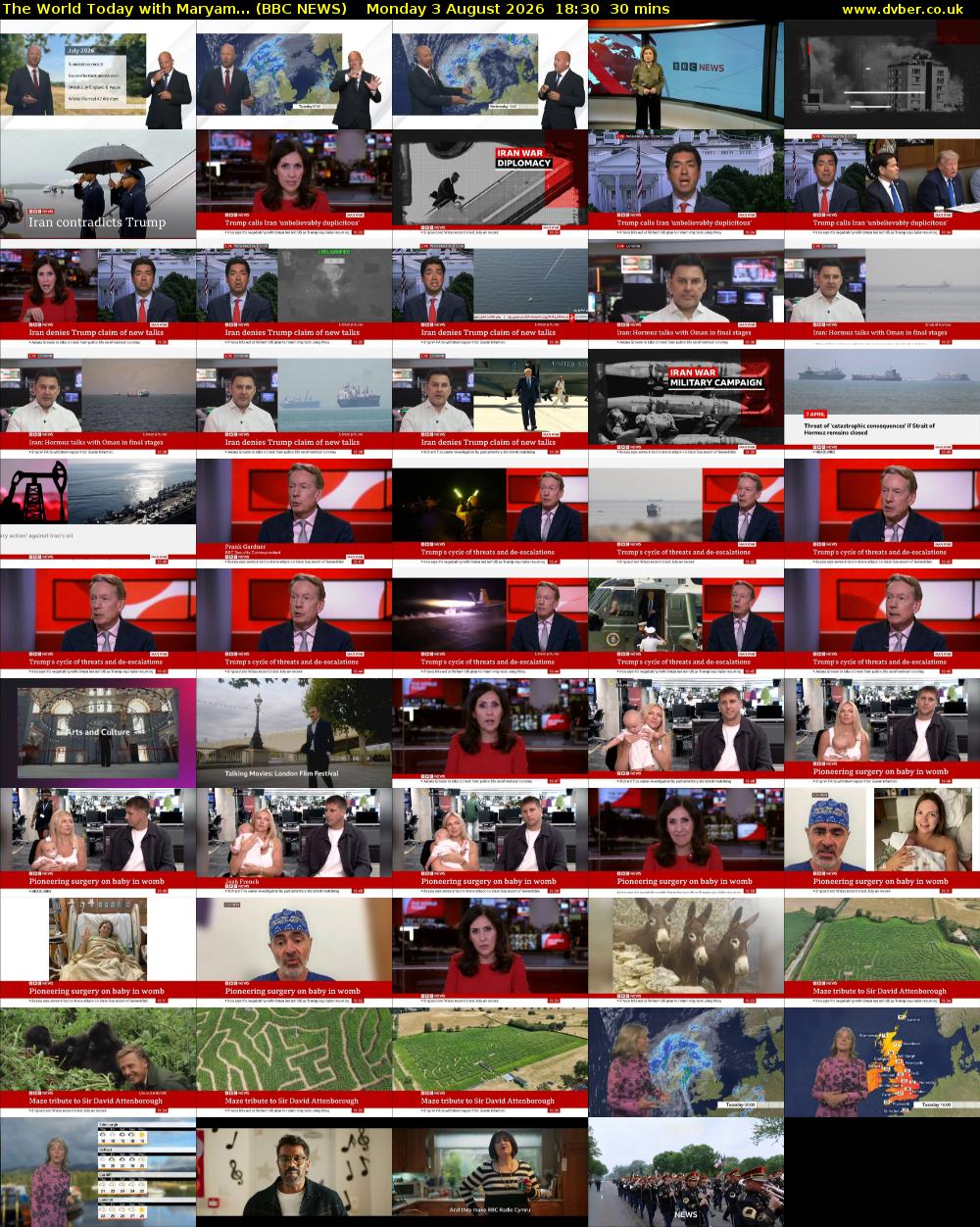 The World Today with Maryam... (BBC NEWS) Monday 3 August 2026 18:30 - 19:00