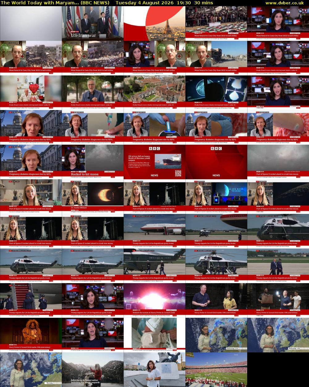 The World Today with Maryam... (BBC NEWS) Tuesday 4 August 2026 19:30 - 20:00