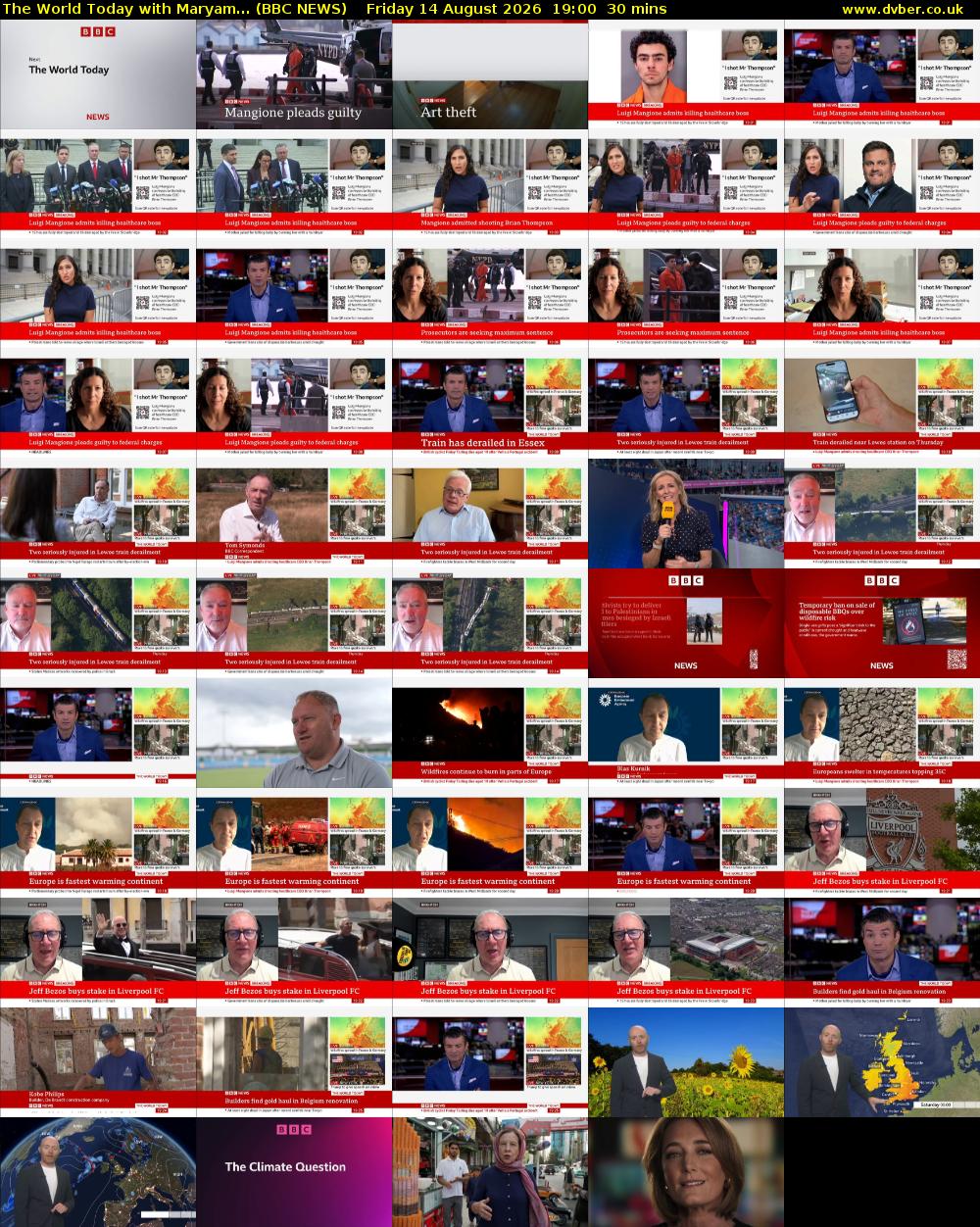 The World Today with Maryam... (BBC NEWS) Friday 14 August 2026 19:00 - 19:30