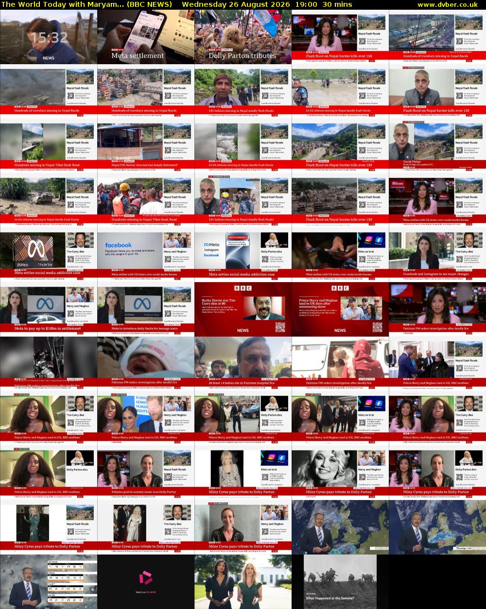 The World Today with Maryam... (BBC NEWS) Wednesday 26 August 2026 19:00 - 19:30