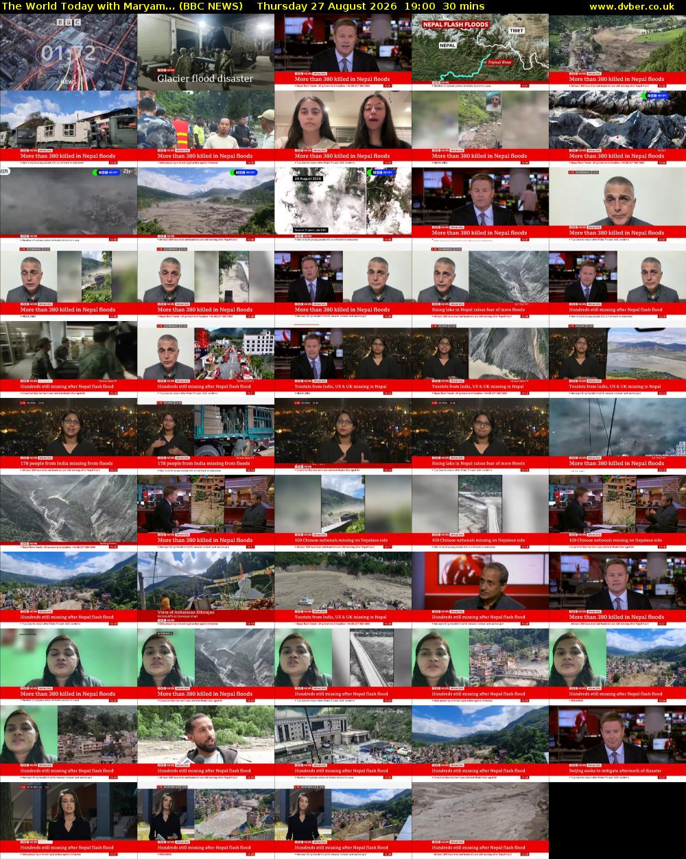 The World Today with Maryam... (BBC NEWS) Thursday 27 August 2026 19:00 - 19:30