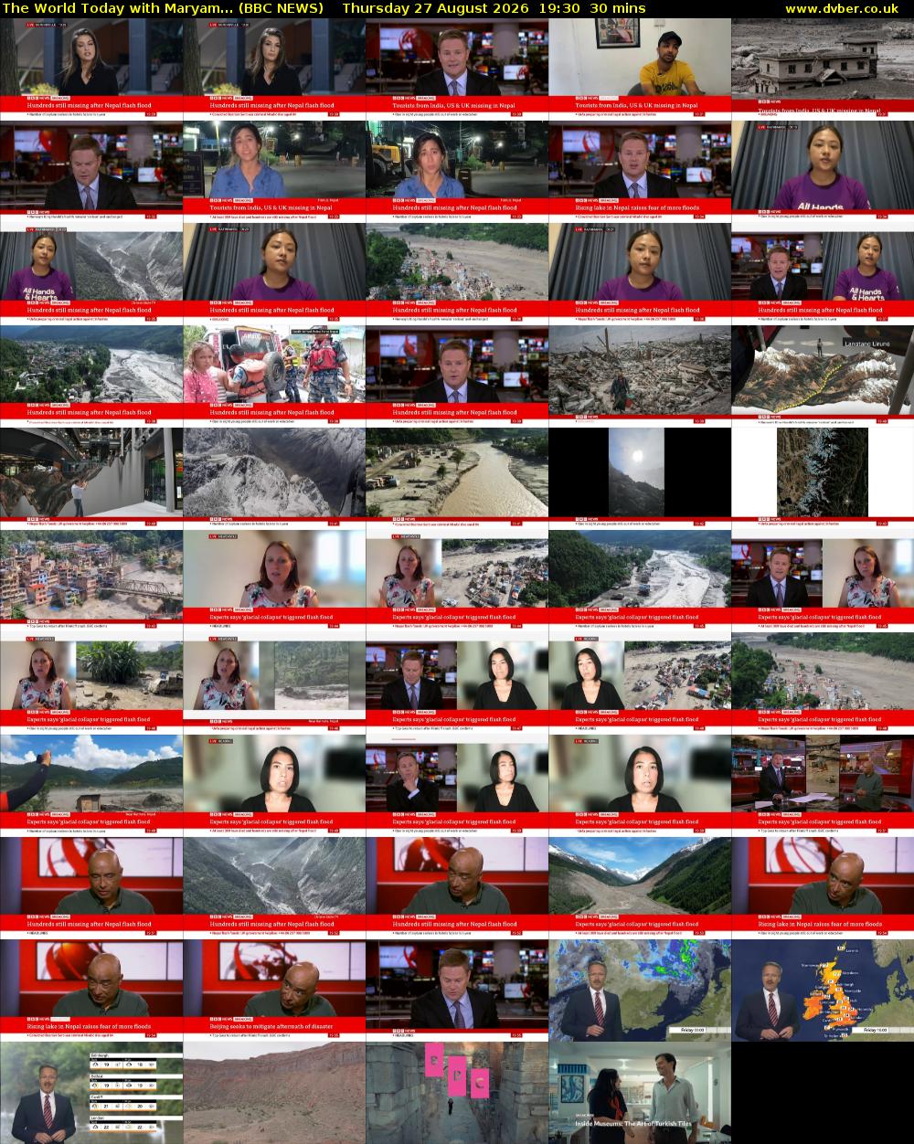 The World Today with Maryam... (BBC NEWS) Thursday 27 August 2026 19:30 - 20:00