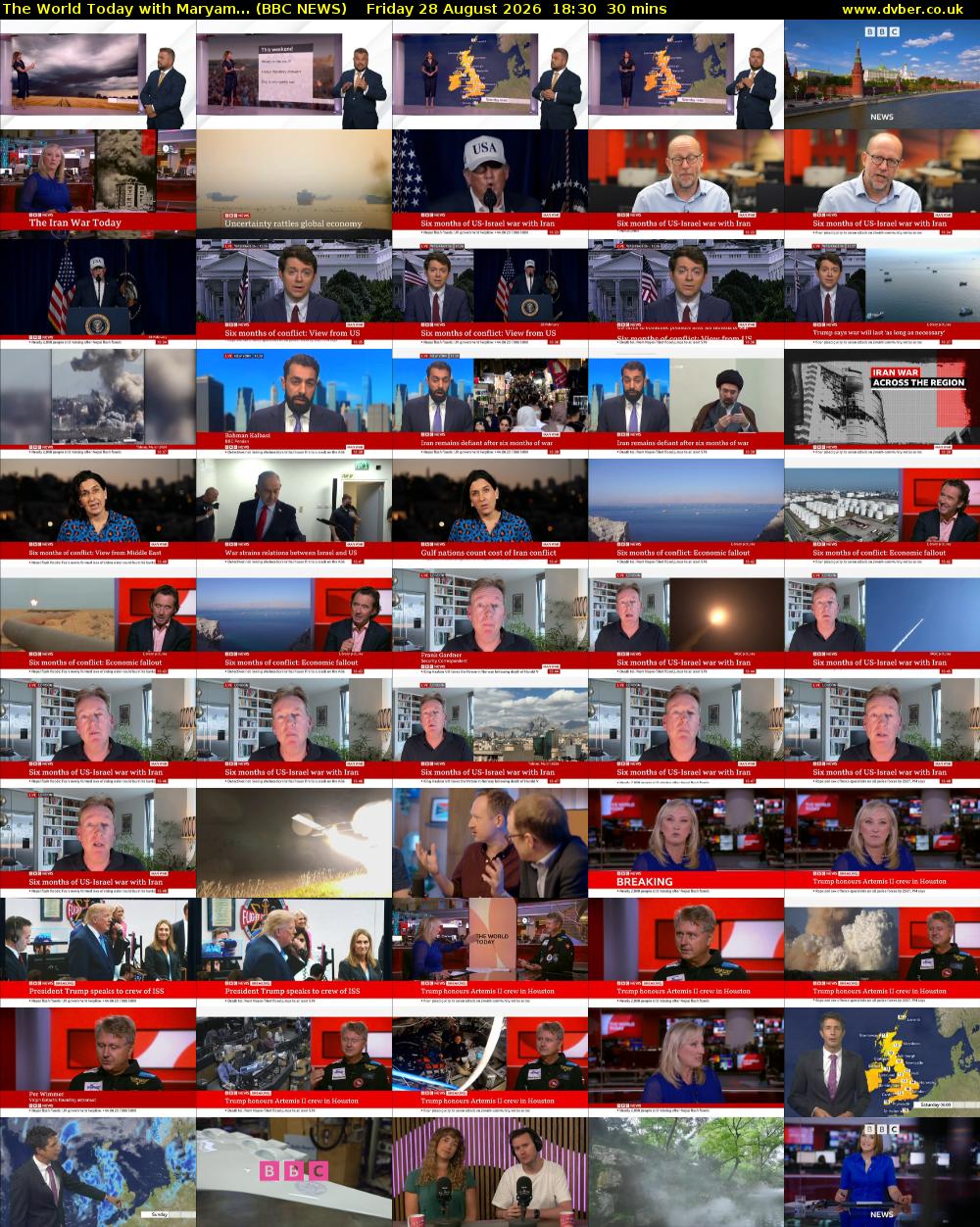 The World Today with Maryam... (BBC NEWS) Friday 28 August 2026 18:30 - 19:00