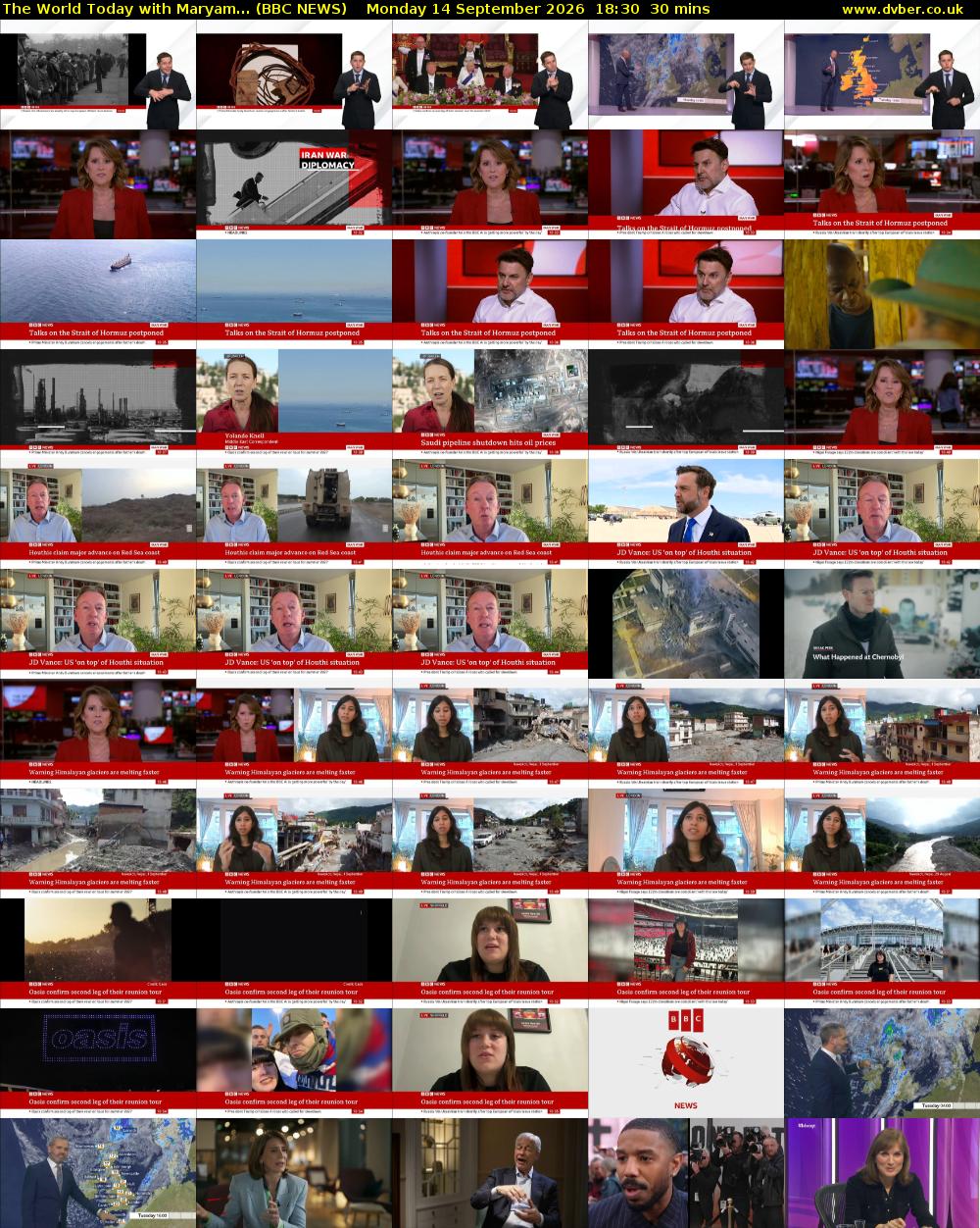The World Today with Maryam... (BBC NEWS) Monday 14 September 2026 18:30 - 19:00