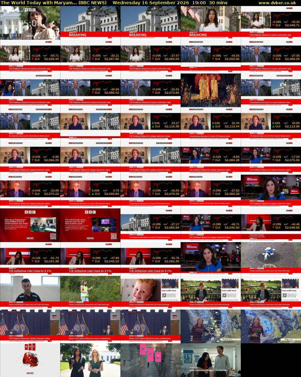 The World Today with Maryam... (BBC NEWS) Wednesday 16 September 2026 19:00 - 19:30