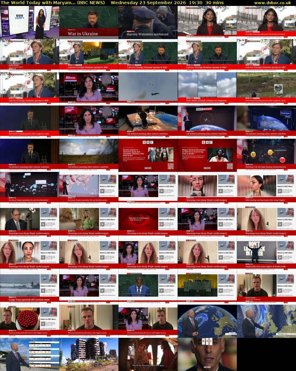 The World Today with Maryam... (BBC NEWS) Wednesday 23 September 2026 19:30 - 20:00