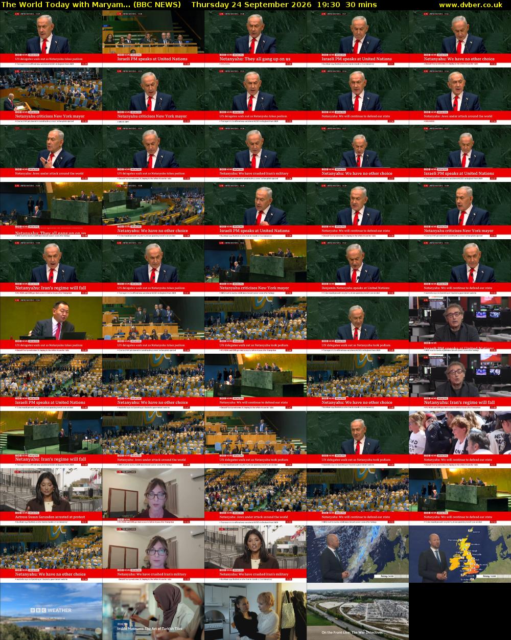 The World Today with Maryam... (BBC NEWS) Thursday 24 September 2026 19:30 - 20:00