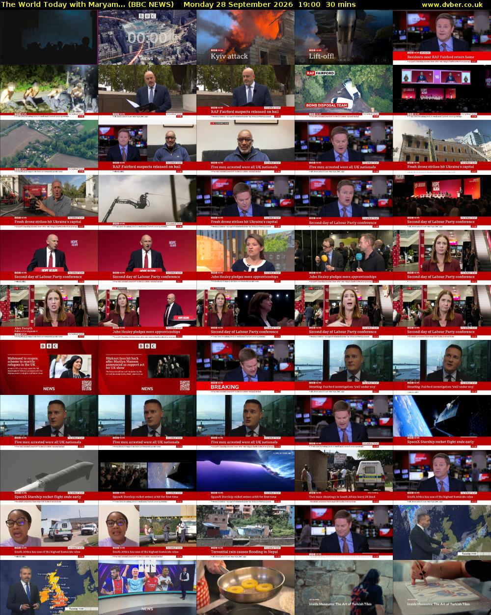 The World Today with Maryam... (BBC NEWS) Monday 28 September 2026 19:00 - 19:30