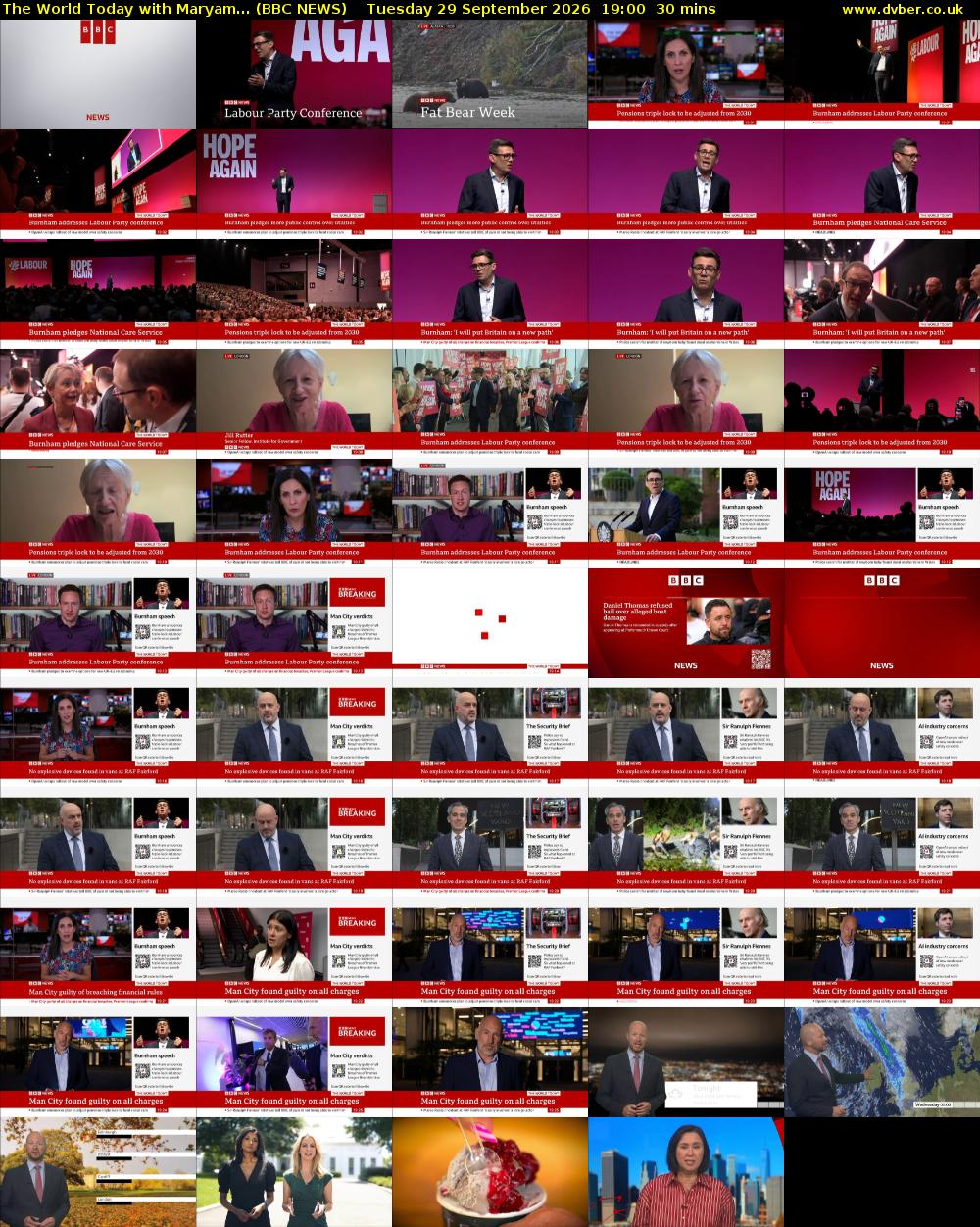 The World Today with Maryam... (BBC NEWS) Tuesday 29 September 2026 19:00 - 19:30