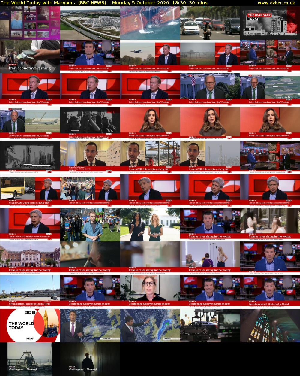 The World Today with Maryam... (BBC NEWS) Monday 5 October 2026 18:30 - 19:00