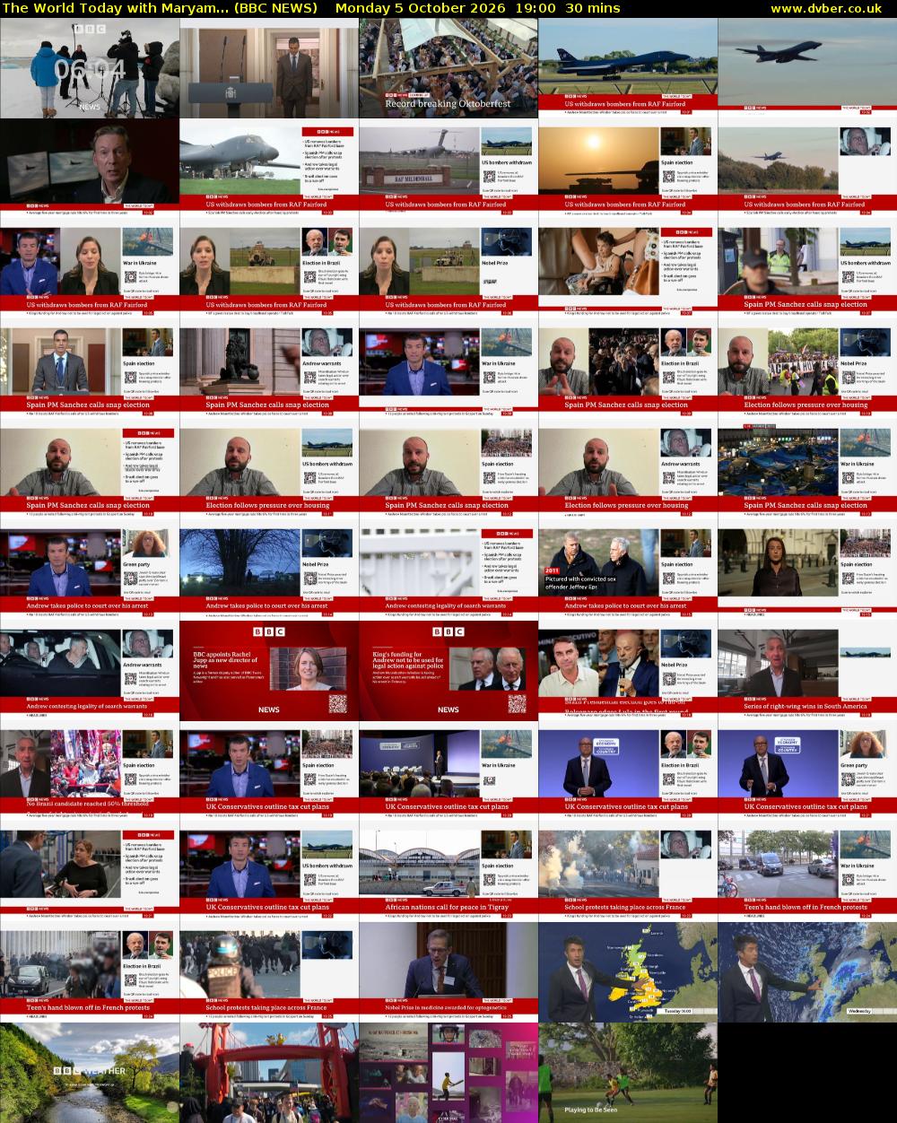 The World Today with Maryam... (BBC NEWS) Monday 5 October 2026 19:00 - 19:30