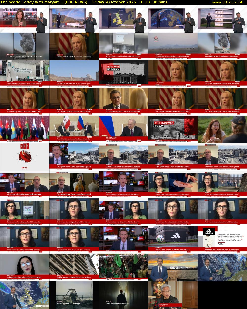 The World Today with Maryam... (BBC NEWS) Friday 9 October 2026 18:30 - 19:00