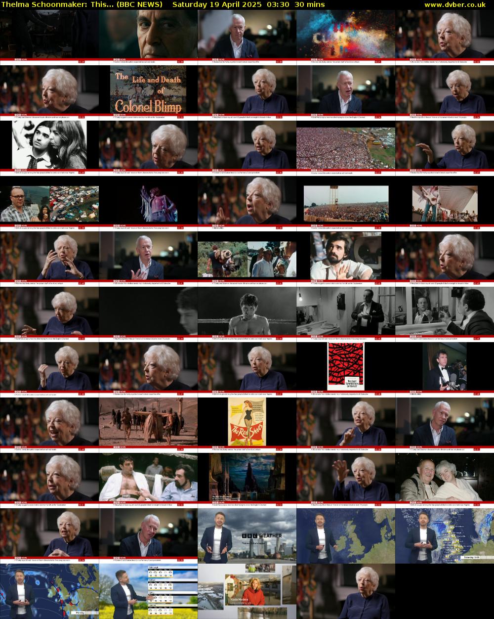 Thelma Schoonmaker: This... (BBC NEWS) Saturday 19 April 2025 03:30 - 04:00
