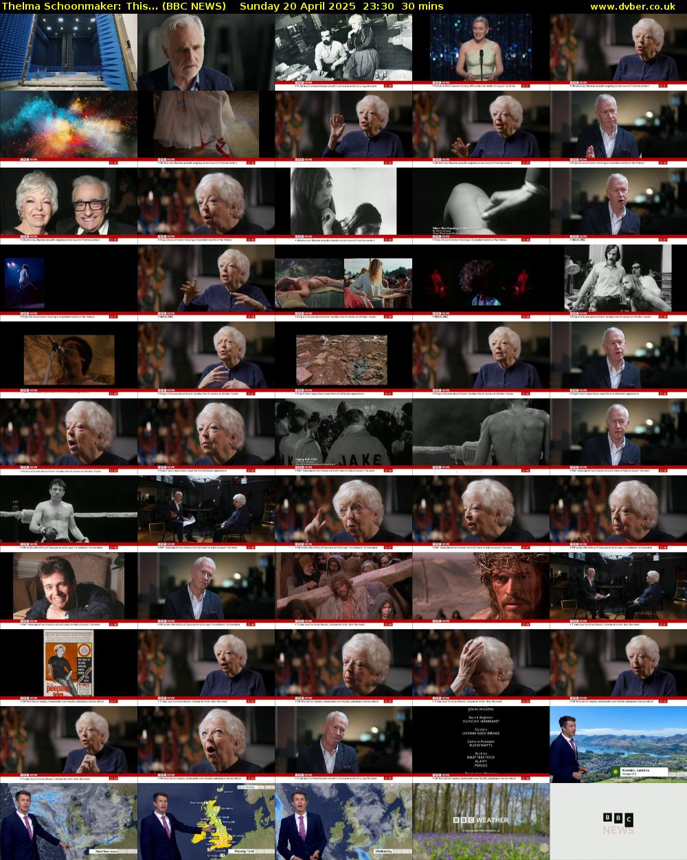 Thelma Schoonmaker: This... (BBC NEWS) Sunday 20 April 2025 23:30 - 00:00