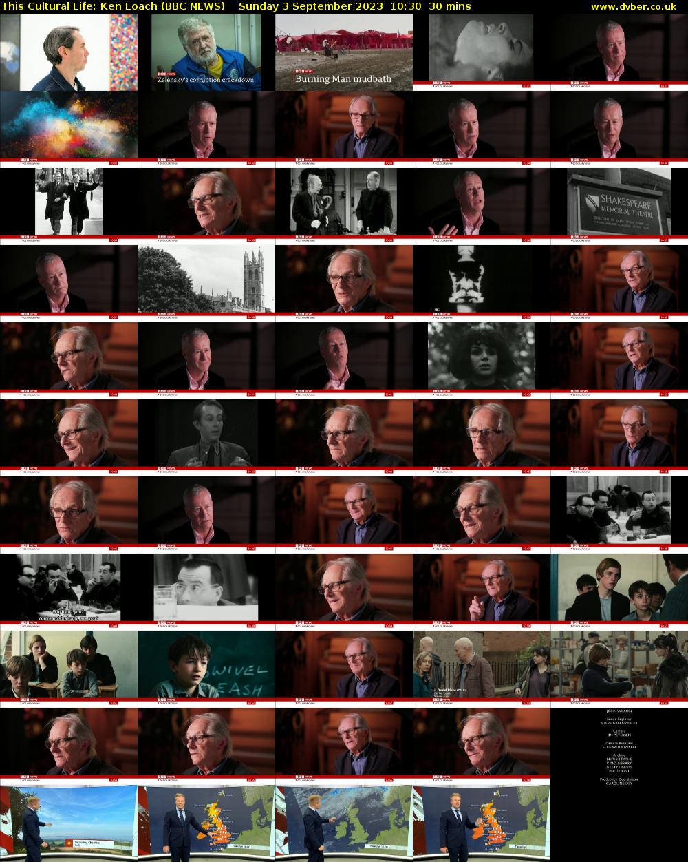 This Cultural Life: Ken Loach (BBC NEWS) Sunday 3 September 2023 10:30 - 11:00