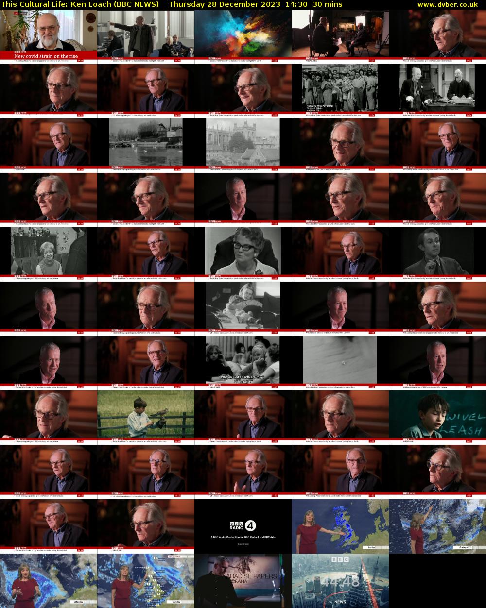 This Cultural Life: Ken Loach (BBC NEWS) Thursday 28 December 2023 14:30 - 15:00