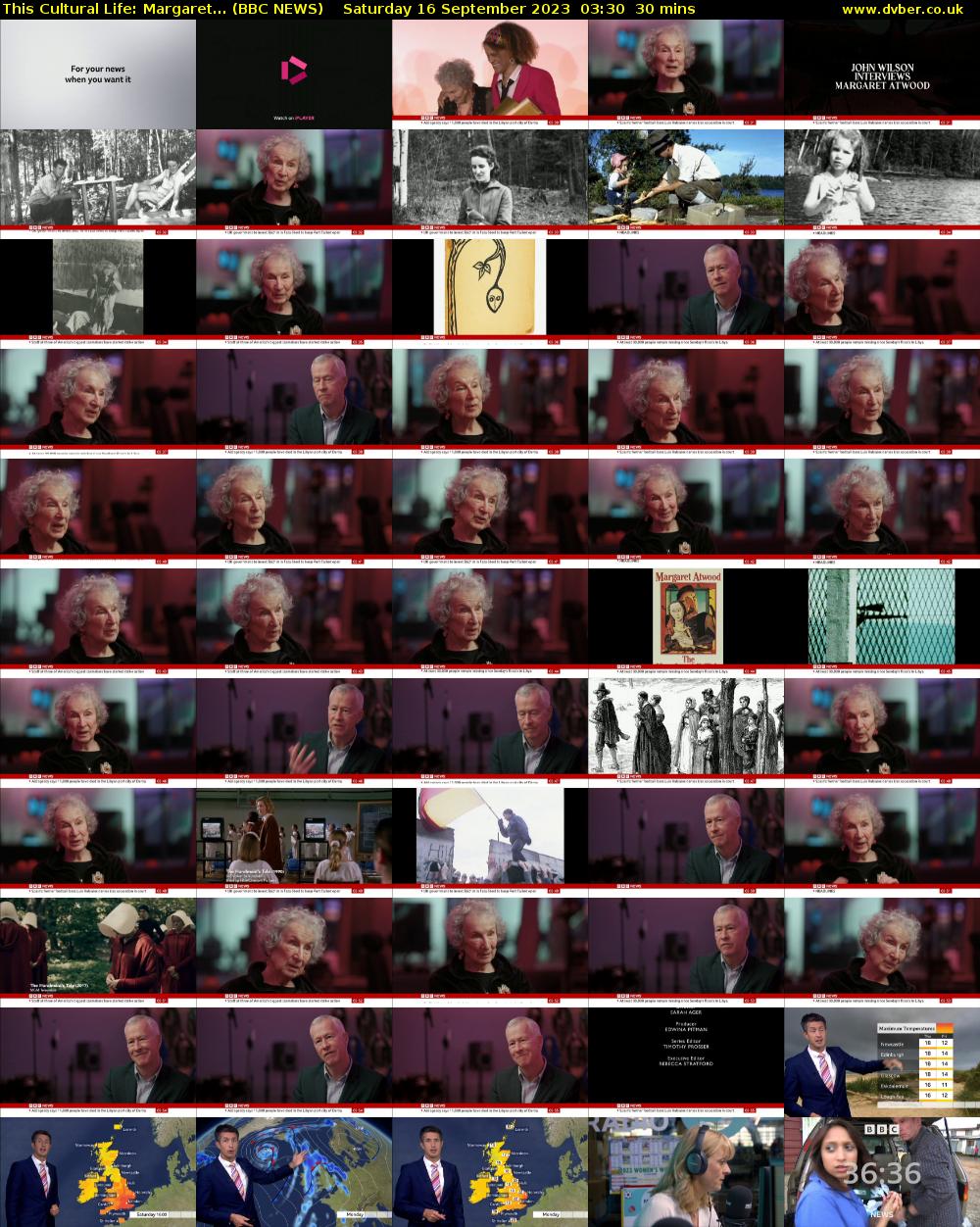 This Cultural Life: Margaret... (BBC NEWS) Saturday 16 September 2023 03:30 - 04:00