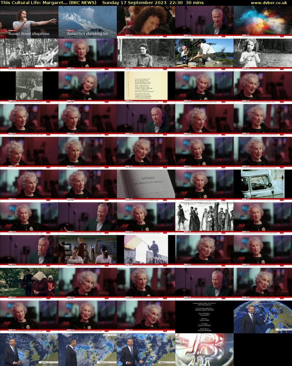 This Cultural Life: Margaret... (BBC NEWS) Sunday 17 September 2023 22:30 - 23:00