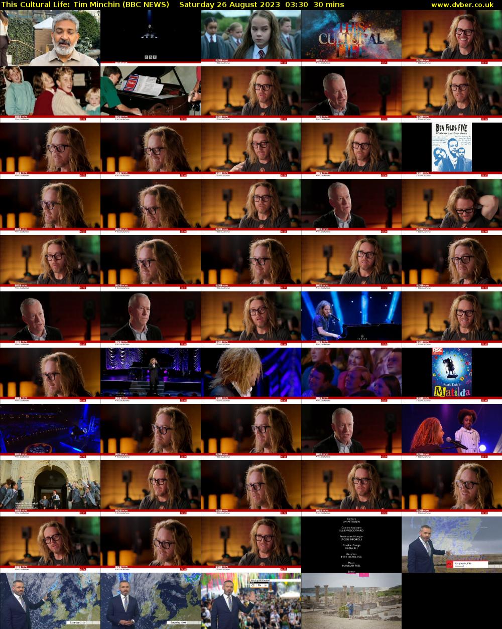 This Cultural Life: Tim Minchin (BBC NEWS) Saturday 26 August 2023 03:30 - 04:00