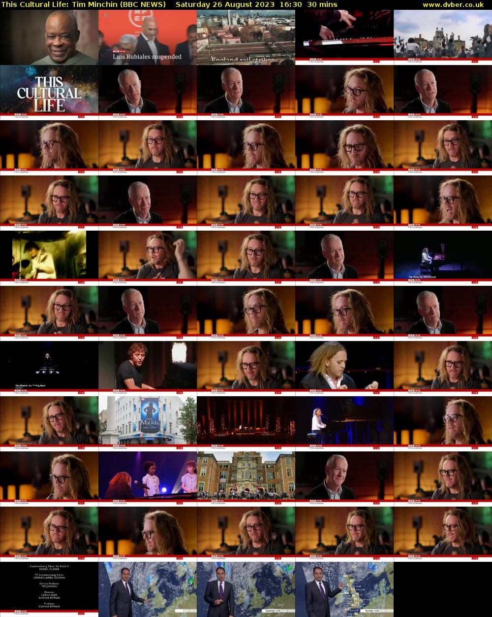 This Cultural Life: Tim Minchin (BBC NEWS) Saturday 26 August 2023 16:30 - 17:00