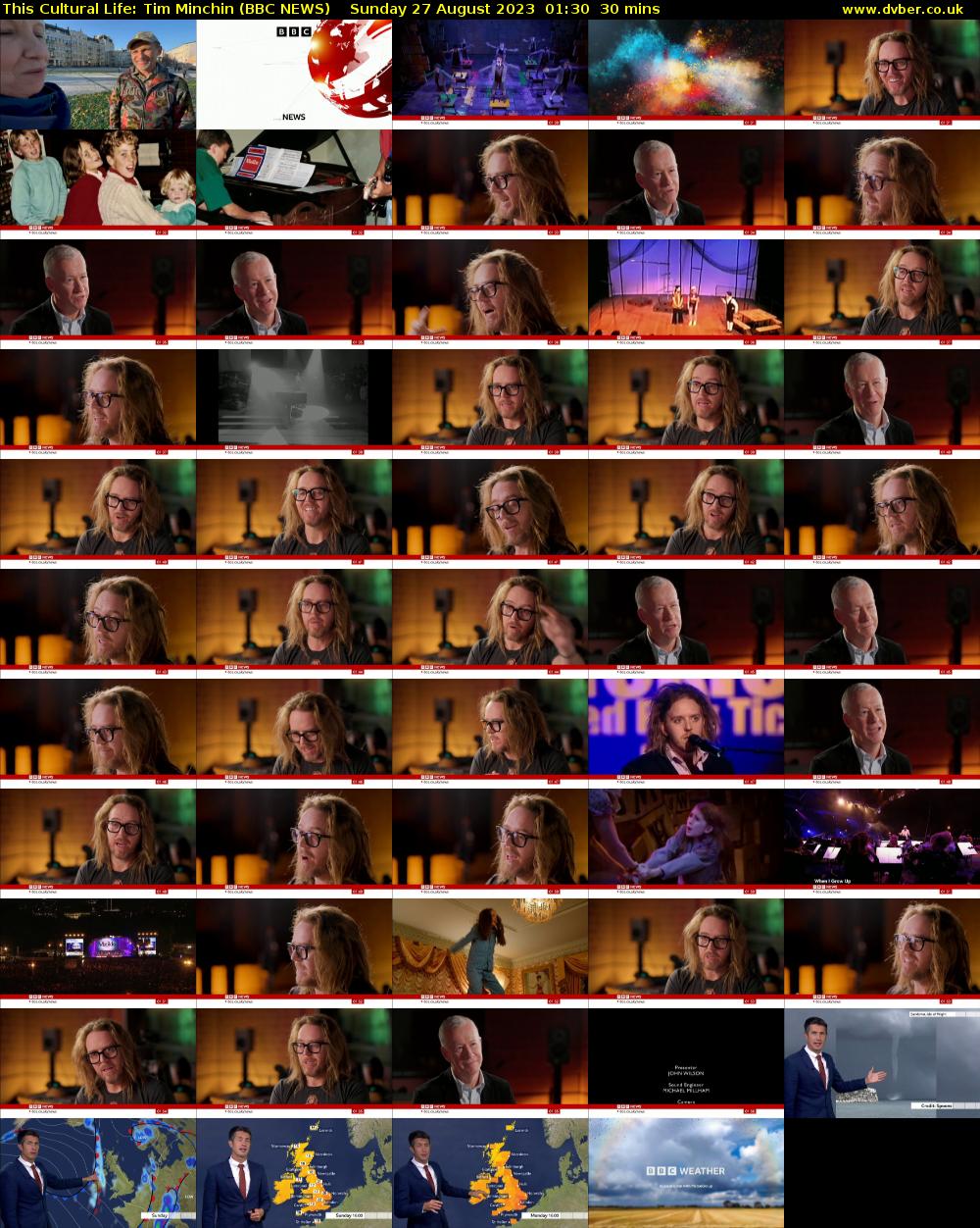 This Cultural Life: Tim Minchin (BBC NEWS) Sunday 27 August 2023 01:30 - 02:00