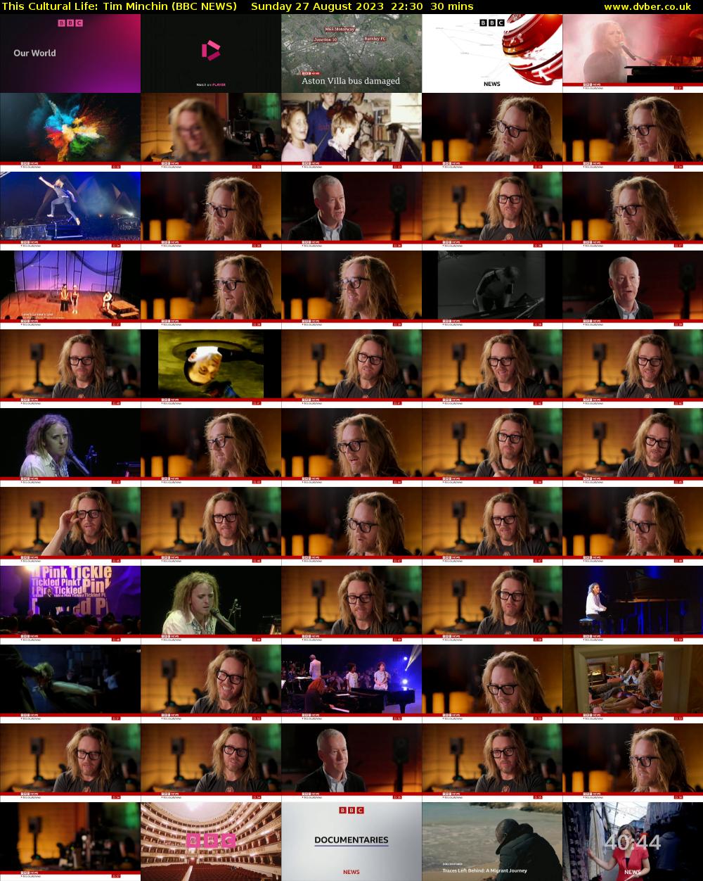 This Cultural Life: Tim Minchin (BBC NEWS) Sunday 27 August 2023 22:30 - 23:00