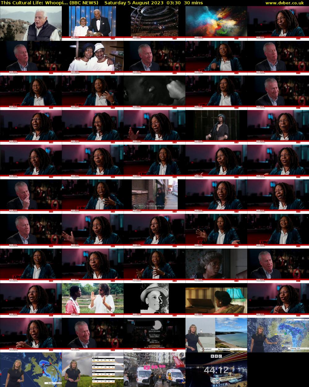 This Cultural Life: Whoopi... (BBC NEWS) Saturday 5 August 2023 03:30 - 04:00