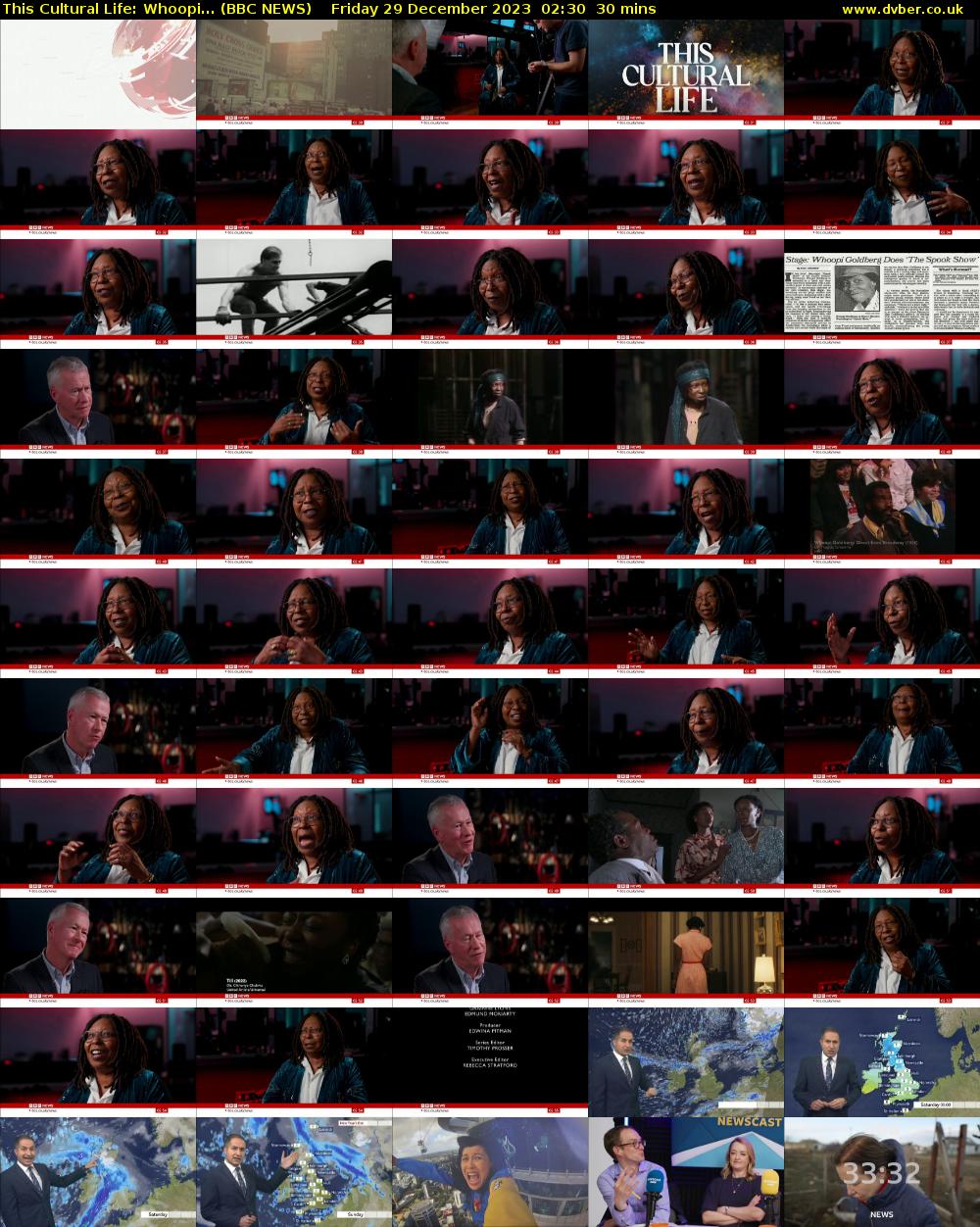 This Cultural Life: Whoopi... (BBC NEWS) Friday 29 December 2023 02:30 - 03:00