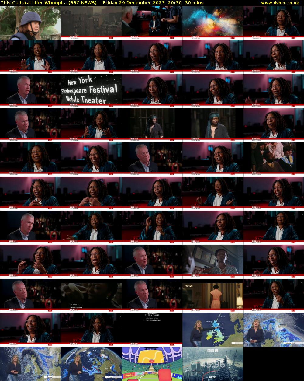 This Cultural Life: Whoopi... (BBC NEWS) Friday 29 December 2023 20:30 - 21:00