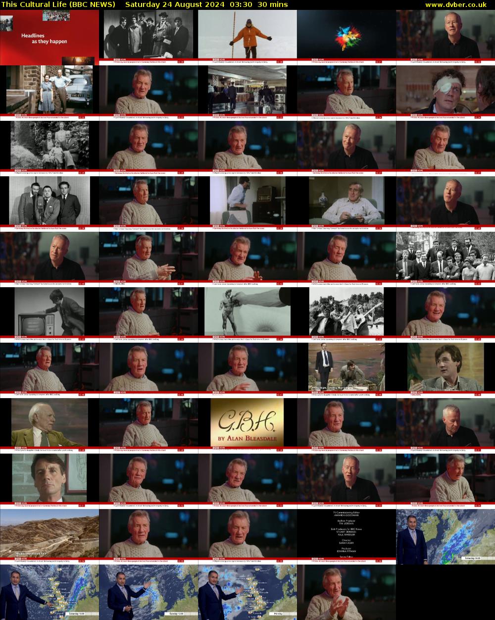 This Cultural Life (BBC NEWS) Saturday 24 August 2024 03:30 - 04:00