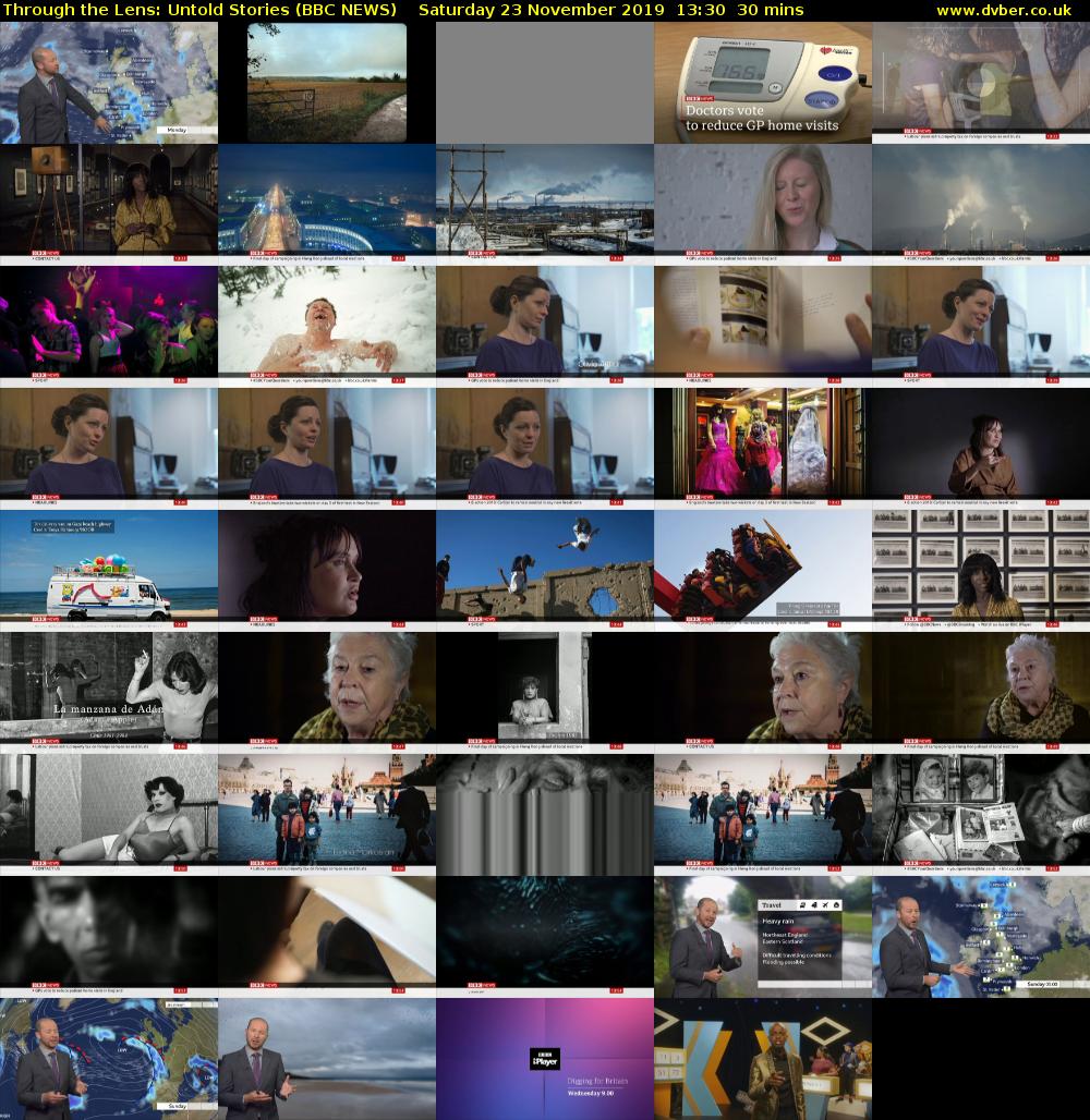 Through the Lens: Untold Stories (BBC NEWS) Saturday 23 November 2019 13:30 - 14:00