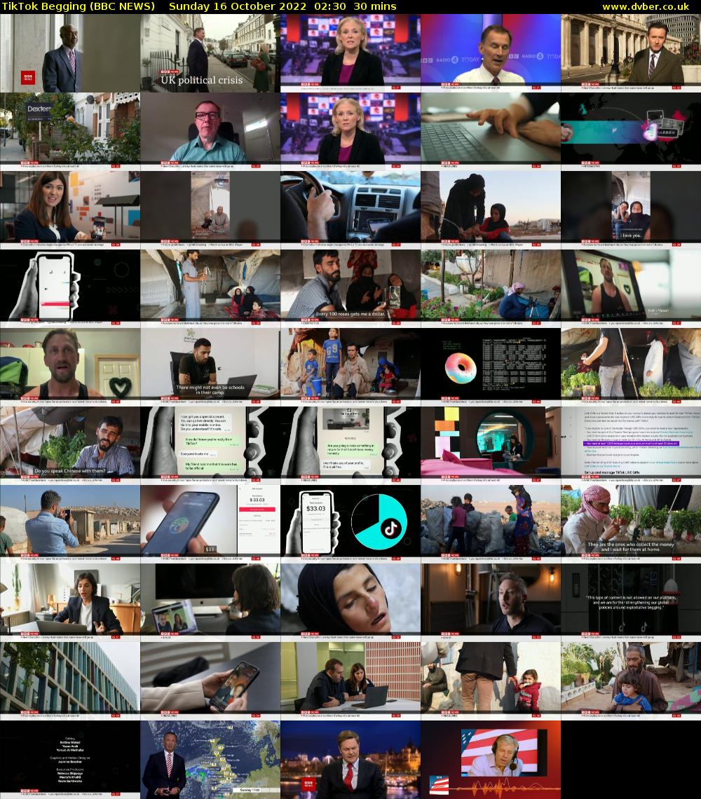 TikTok Begging (BBC NEWS) Sunday 16 October 2022 02:30 - 03:00