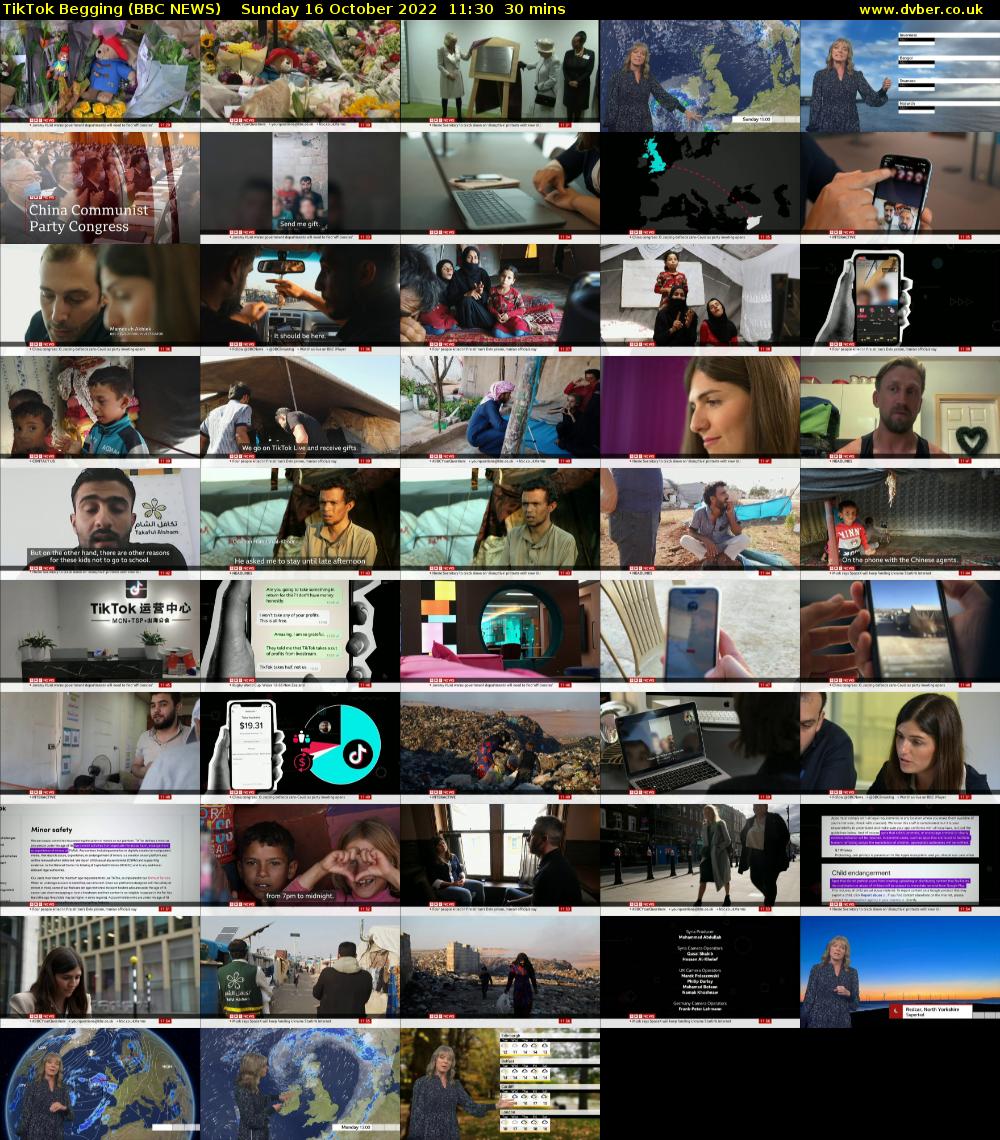 TikTok Begging (BBC NEWS) Sunday 16 October 2022 11:30 - 12:00