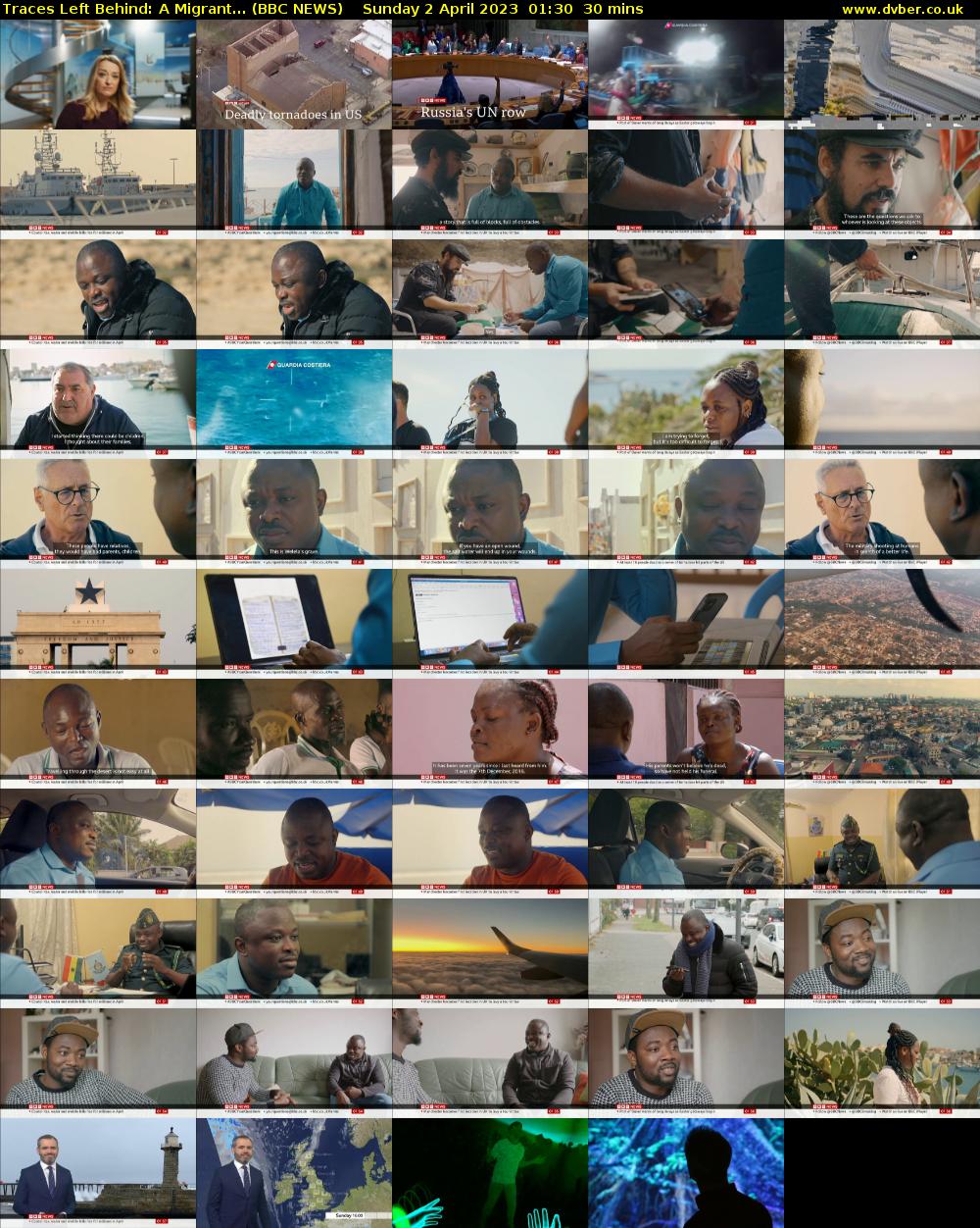 Traces Left Behind: A Migrant... (BBC NEWS) Sunday 2 April 2023 01:30 - 02:00