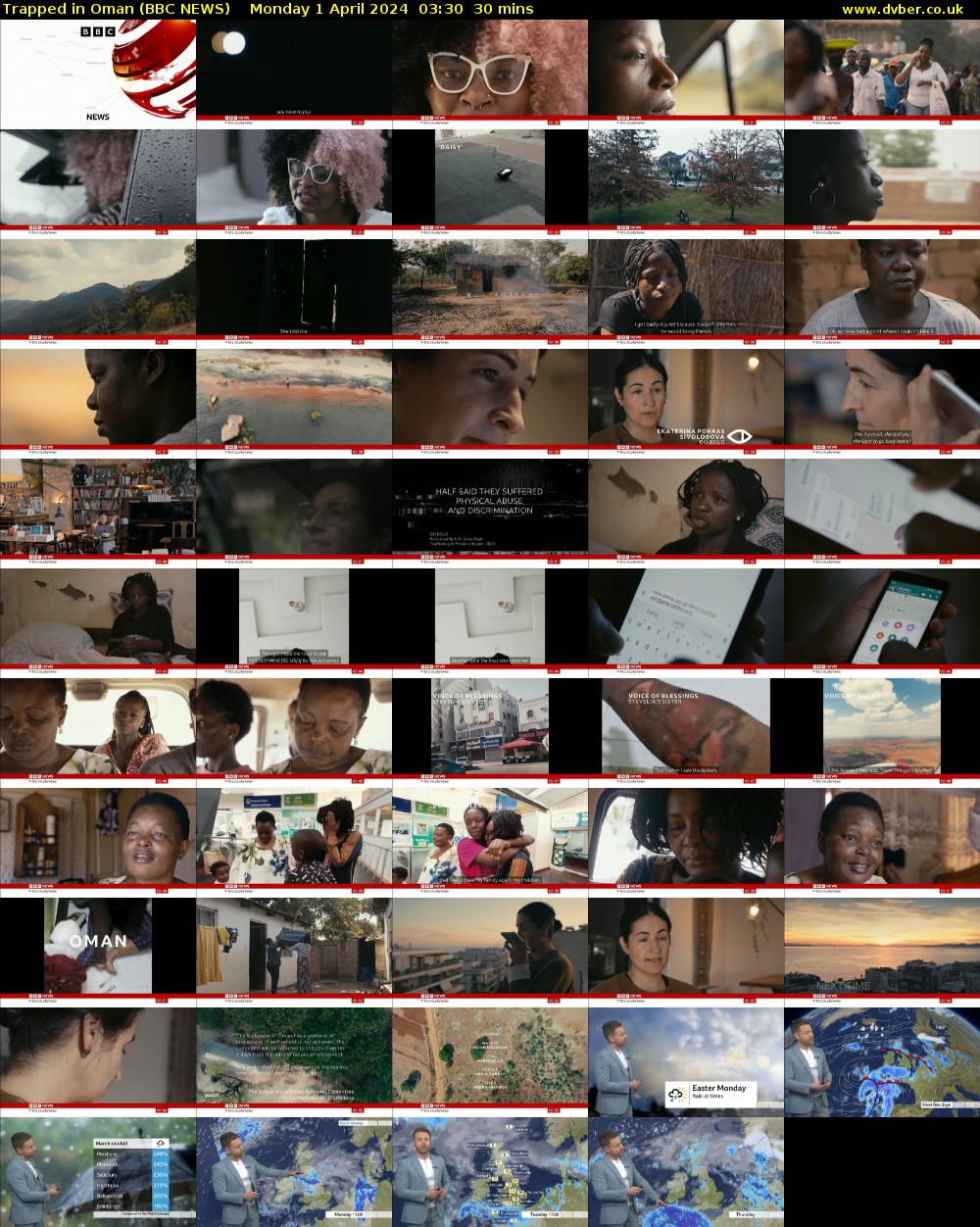 Trapped in Oman (BBC NEWS) Monday 1 April 2024 03:30 - 04:00