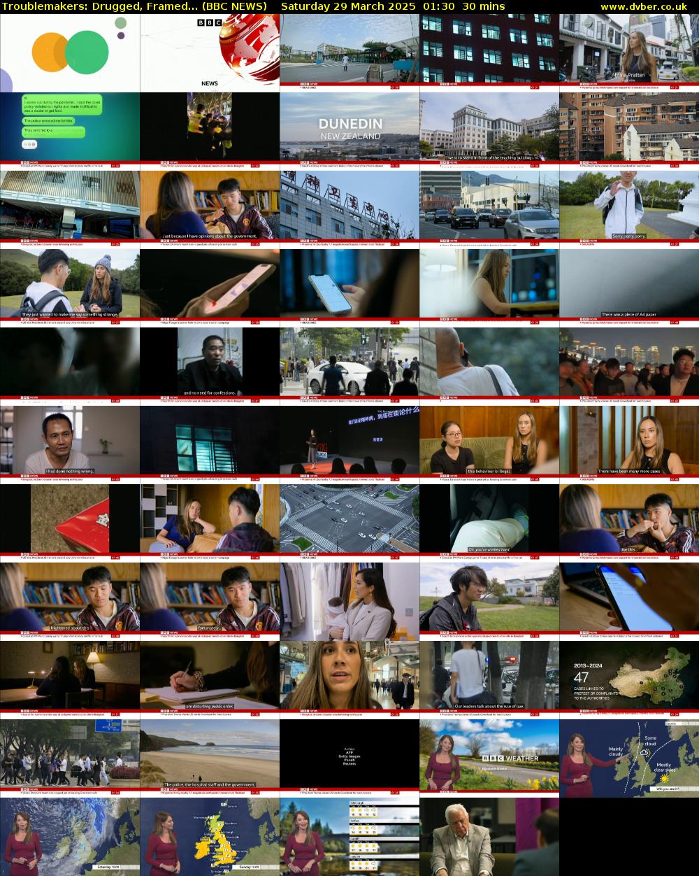 Troublemakers: Drugged, Framed... (BBC NEWS) Saturday 29 March 2025 01:30 - 02:00