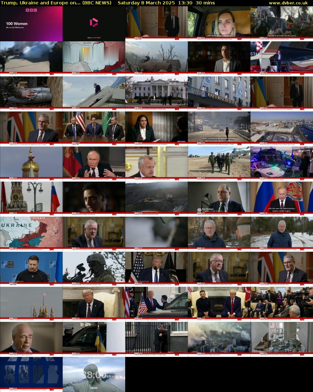 Trump, Ukraine and Europe on... (BBC NEWS) Saturday 8 March 2025 13:30 - 14:00