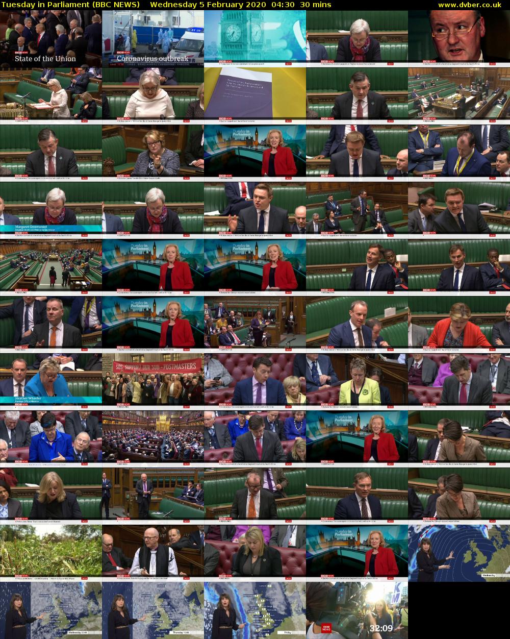 Tuesday in Parliament (BBC NEWS) Wednesday 5 February 2020 04:30 - 05:00