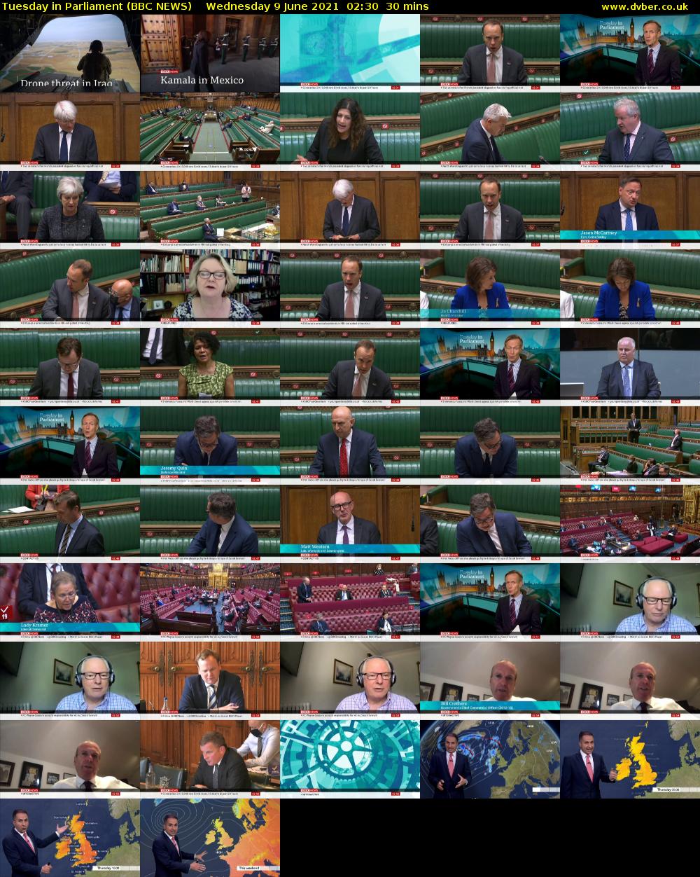 Tuesday in Parliament (BBC NEWS) Wednesday 9 June 2021 02:30 - 03:00