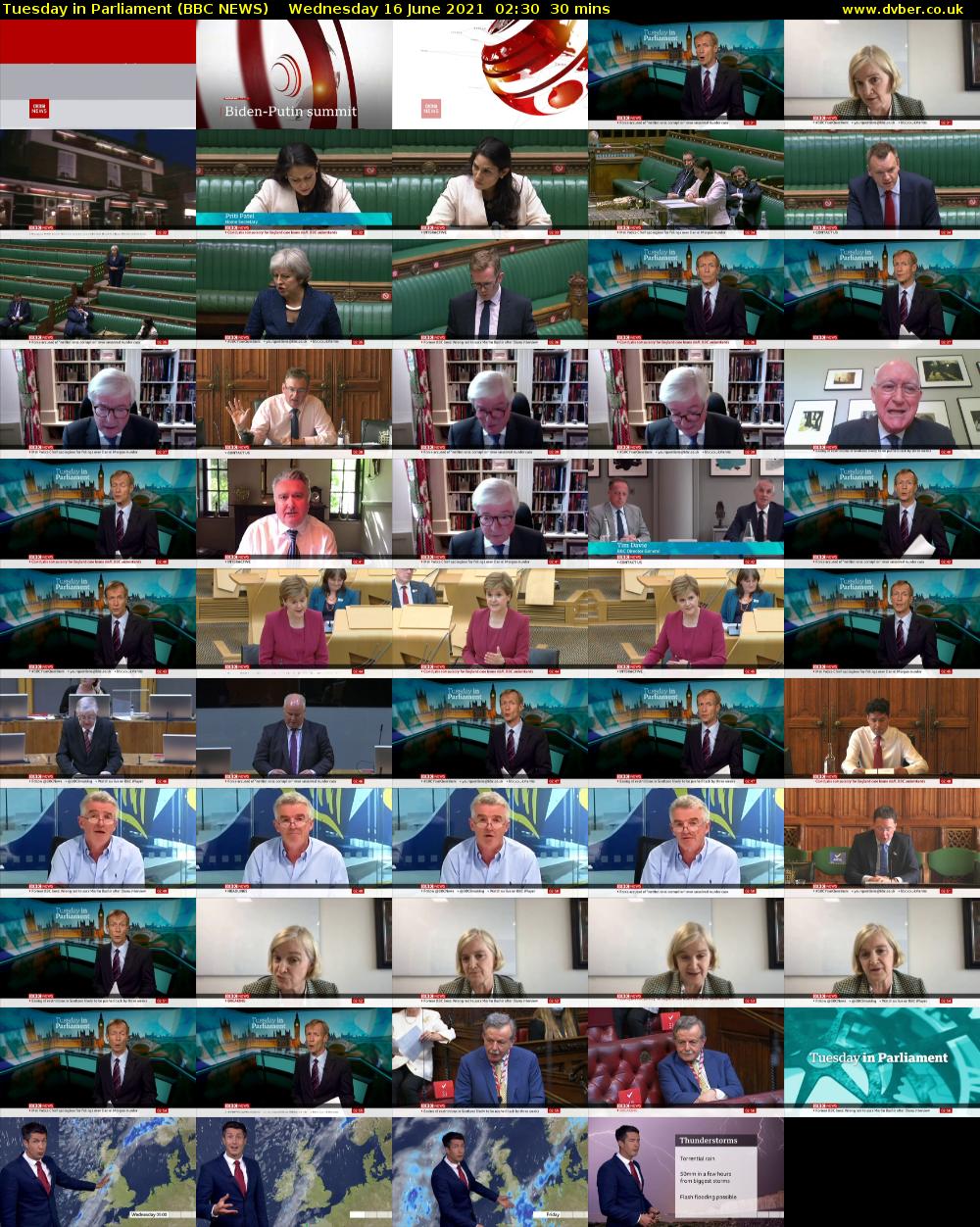 Tuesday in Parliament (BBC NEWS) Wednesday 16 June 2021 02:30 - 03:00