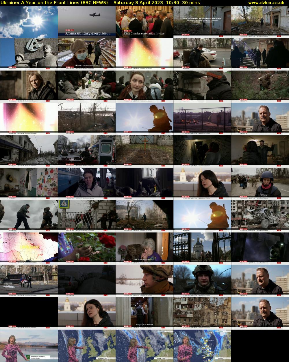 Ukraine: A Year on the Front Lines (BBC NEWS) Saturday 8 April 2023 10:30 - 11:00