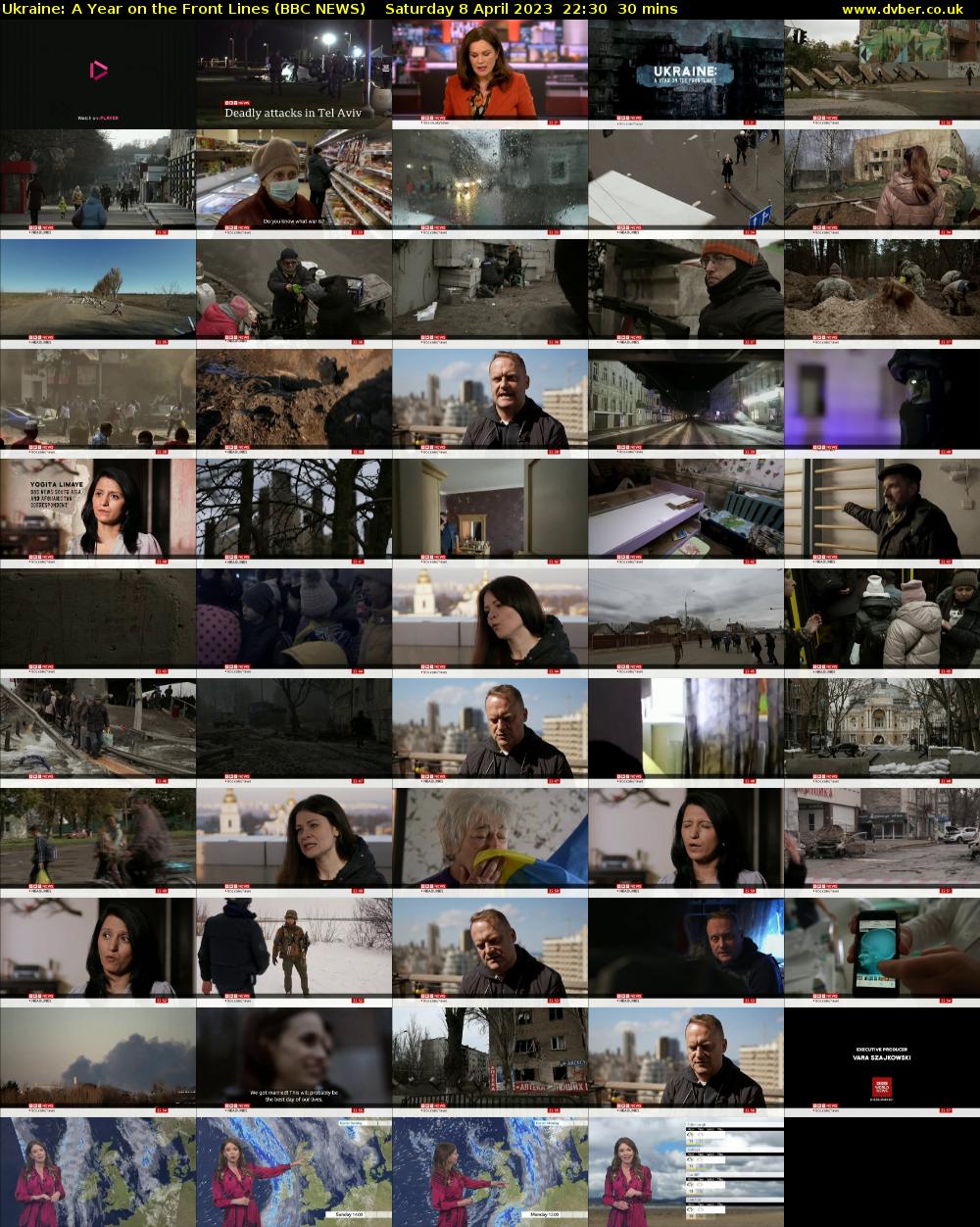 Ukraine: A Year on the Front Lines (BBC NEWS) Saturday 8 April 2023 22:30 - 23:00