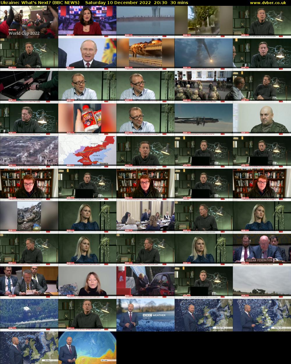 Ukraine: What's Next? (BBC NEWS) Saturday 10 December 2022 20:30 - 21:00