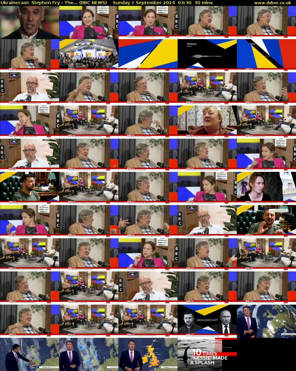 Ukrainecast: Stephen Fry - The... (BBC NEWS) Sunday 1 September 2024 03:30 - 04:00
