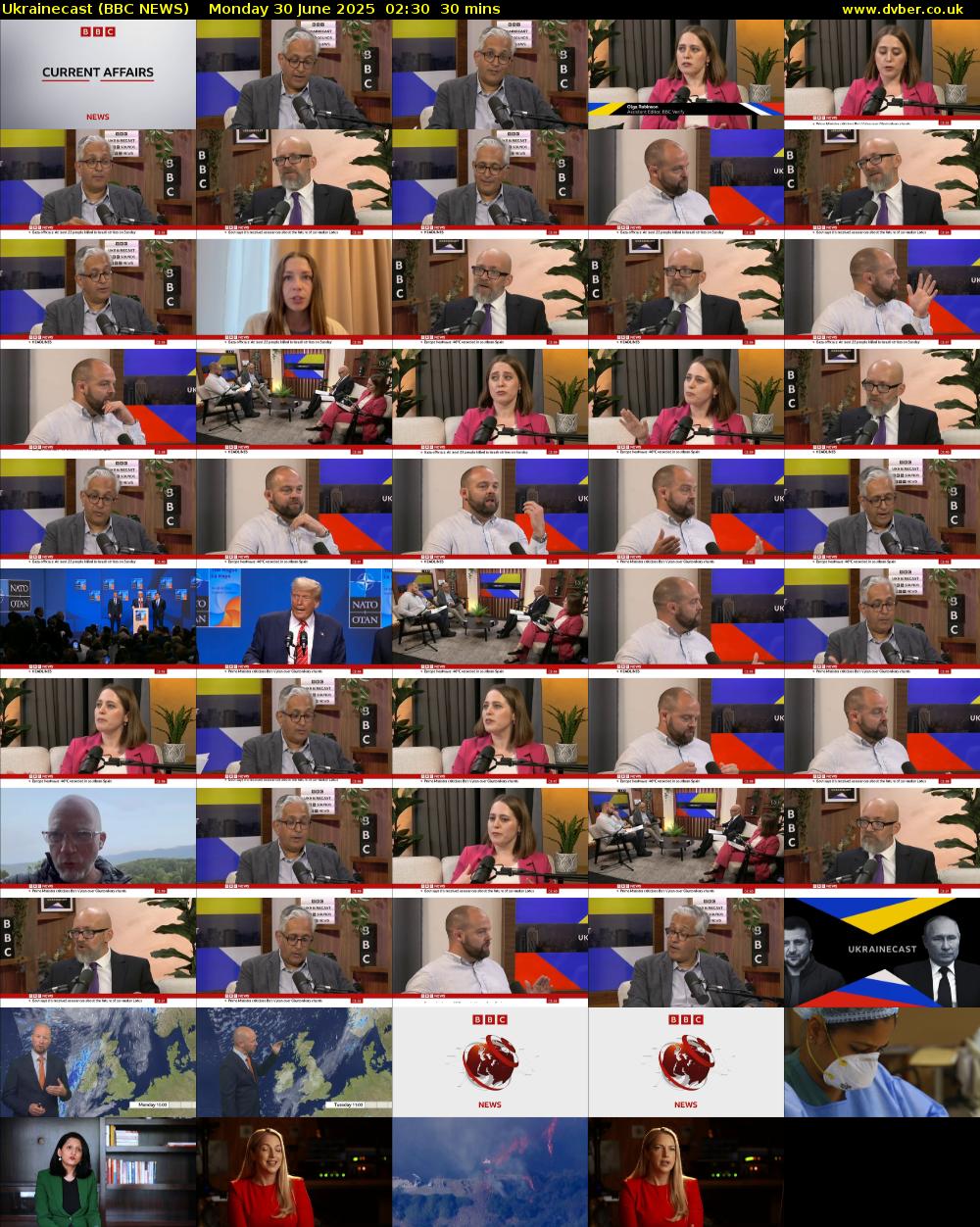 Ukrainecast (BBC NEWS) Monday 30 June 2025 02:30 - 03:00