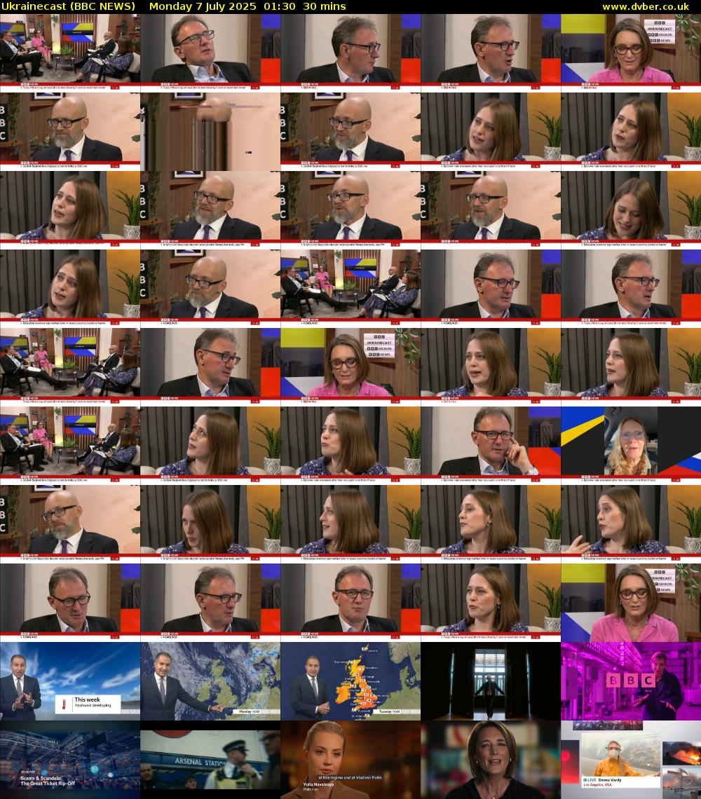 Ukrainecast (BBC NEWS) Monday 7 July 2025 01:30 - 02:00