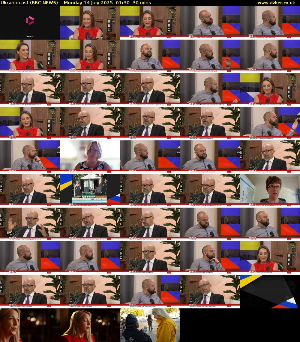 Ukrainecast (BBC NEWS) Monday 14 July 2025 01:30 - 02:00