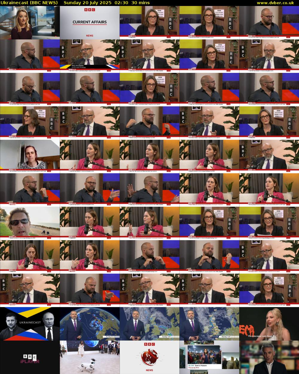 Ukrainecast (BBC NEWS) Sunday 20 July 2025 02:30 - 03:00
